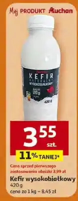 Auchan Kefir wysokobiałkowy oferta