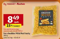 Auchan Ser cheddar Mild Red tarty oferta
