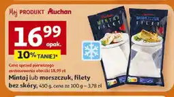 Auchan Mintaj lub morszczuk, filety bez skóry oferta