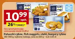 Auchan Paluszki rybne, fish nuggets, steki, burgery rybne oferta