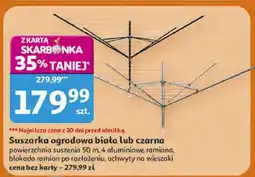 Auchan Suszarka ogrodowa biała lub czarna oferta