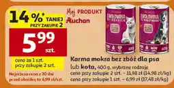 Auchan Karma mokra bez zbóż dla psa lub kota oferta