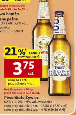 Auchan Piwo białe żywiec oferta