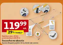 Auchan Suszarka na ubrania łączna długość prętów 20 m, biała lub czarna oferta
