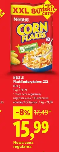 Lidl Płatki kukurydziane Nestle oferta