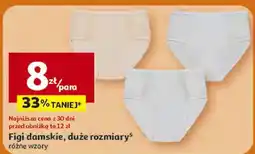 Auchan Figi damskie, duże rozmiary różne wzory oferta