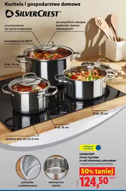 Lidl Zestaw garnków SilverCrest oferta