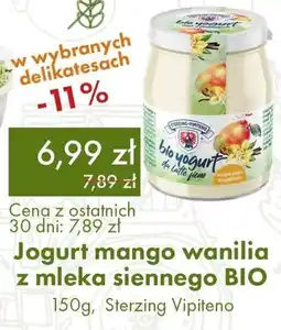 Organic Farma Zdrowia Jogurt mango wanilia z mleka siennego BIO, Sterzing Vipiteno oferta