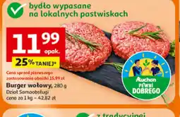 Auchan Burger wołowy oferta