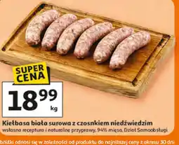 Auchan Kiełbasa biała surowa z czosnkiem niedźwiedzim oferta