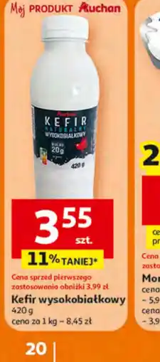 Auchan Auchan Kefir wysokobiałkowy oferta