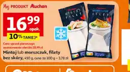 Auchan Mintaj lub morszczuk filety oferta
