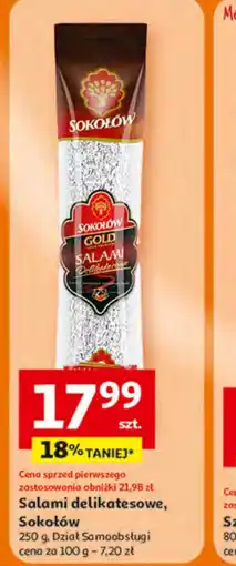 Auchan Sokołów Salami delikatesowe oferta