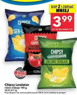 Lewiatan Chipsy karrrbowane zielona cebulka oferta