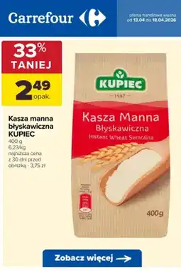 Carrefour Kasza manna błyskawiczna oferta