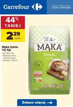 Carrefour Mąka żytnia typ 720 oferta