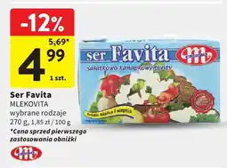 Intermarche Ser Favita Mlekovita wybrane rodzaje oferta