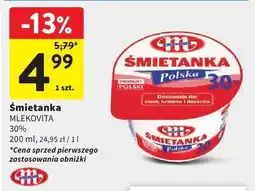 Intermarche Śmietanka Mlekovita 30% oferta
