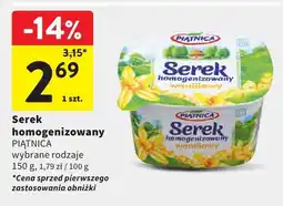 Intermarche Serek homogenizowany Piątnica wybrane rodzaje oferta
