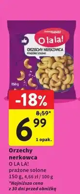 Intermarche Orzechy nerkowca prażone solone oferta