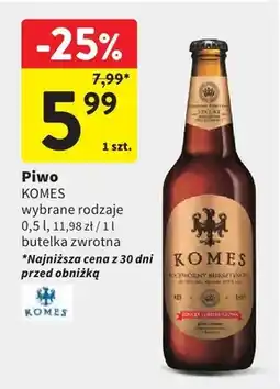 Intermarche Piwo wybrane rodzaje butelka zwrotna oferta
