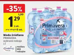 Intermarche Woda źródlana wybrane rodzaje oferta