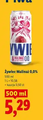 Lidl Piwo Malinaż 0,0% oferta