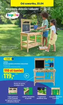 Lidl Kuchnia ogrodowa drewniana z akcesoriami oferta