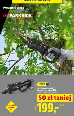 Lidl Akumulatorowy sekator 20V oferta