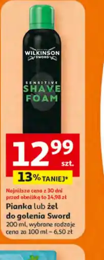Auchan Pianka/żel do golenia Wilkinson Sword oferta