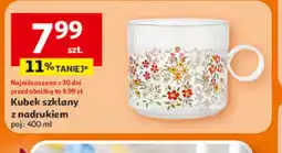 Auchan Kubek szklany z nadrukiem oferta