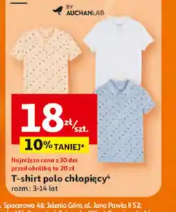 Auchan Auchanlab T-shirt polo chłopięcy oferta