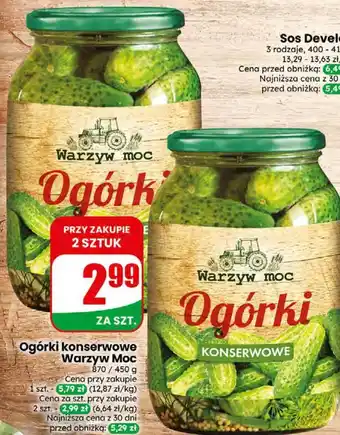 Dino Ogórki konserwowe Warzyw Moc oferta