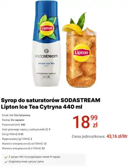 Media Expert Syrop do saturatorów SODASTREAM Lipton Ice Tea Cytryna oferta