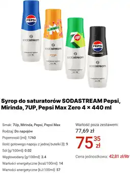 Media Expert Syrop do saturatorów SODASTREAM Pepsi, Mirinda, 7UP, Pepsi Max Zero oferta