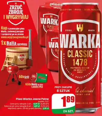 Piwo Warka Jasne Pełne