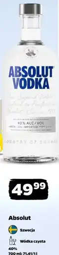 Netto Wódka czysta Absolut oferta