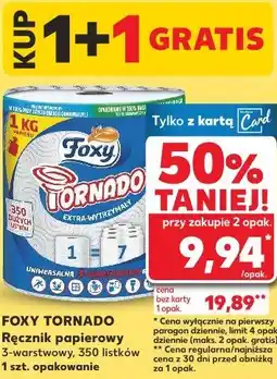 Kaufland FOXY TORNADO Ręcznik papierowy 3-warstwowy, 350 listków oferta