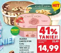 Kaufland ALGIDA CARTE D'OR Lody różne rodzaje 1000-825 ml opakowanie oferta