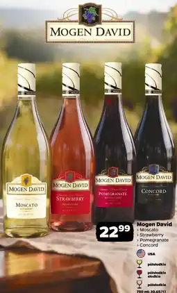 Netto Mogen David Wino Moscato / Strawberry / Pomegranate / Concord oferta
