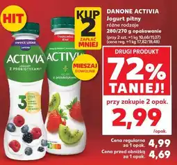 Kaufland DANONE ACTIVIA Jogurt pitny różne rodzaje 280/270 g opakowanie oferta