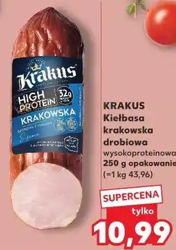 Kaufland Kiełbasa krakowska drobiowa wysokoproteinowa oferta