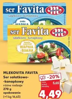 Kaufland MLEKOVITA FAVITA Ser sałatkowo-kanapkowy różne rodzaje oferta