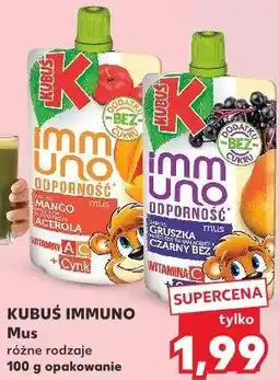 Kaufland KUBUŚ IMMUNO Mus różne rodzaje 100 g opakowanie oferta