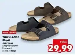 Kaufland TOWNLAND Klapki skórzane z regulowanymi klamrami, różne rodzaje oferta