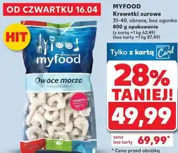 Kaufland MYFOOD Krewetki surowe 31-40, obrane, bez ogonka oferta