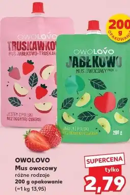 Kaufland OWOLOVO Mus owocowy różne rodzaje 200 g opakowanie oferta