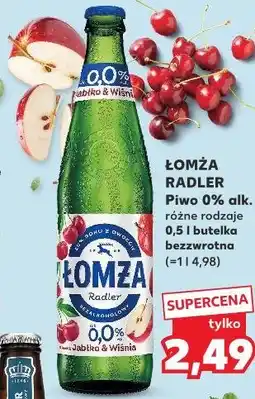 Kaufland ŁOMŻA RADLER Piwo 0% alk oferta