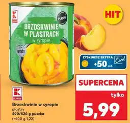 Kaufland Brzoskwinie w syropie plastry oferta