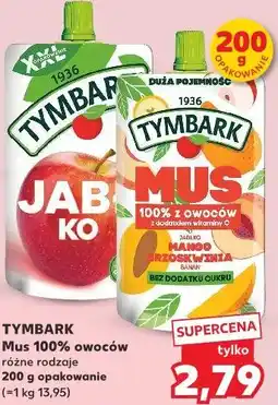 Kaufland TYMBARK Mus 100% owoców różne rodzaje 200 g opakowanie oferta